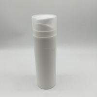 Bouteilles de lotion pour fond de teint sous vide, pompe sans air en PP, cylindre en plastique blanc personnalisé, 30 ml, 50 ml, 100 ml, 120 ml, 150 ml, 200 ml
