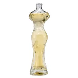 Human Body Glass Bottle Custom Design Empty Unique Shaped 750ml Super Flint Glass Gin Liquor Beverage Wine Bottle With Cork