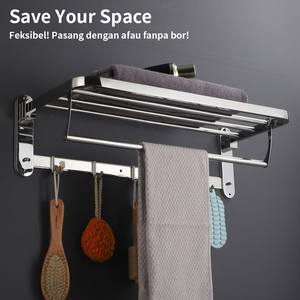 Pano.V Modern Design Stainless Steel Wall Mounted Corner Storage Rack Bathroom <b>Shower</b> Shelves for Home or Hotel Use for Kitchen - Product Image 2