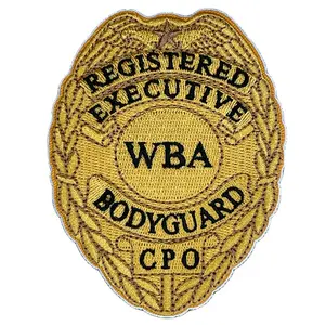 REGLSTERED EXECUTIVO WBA BODYGUARD CPO bordado patches de motociclista para remendar roupas pequeno de ferro