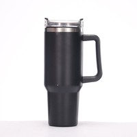 Gourde isotherme en acier inoxydable de 40 oz avec poignée, isolation thermique de 12 à 24 heures, design minimaliste écologique pour une utilisation portable