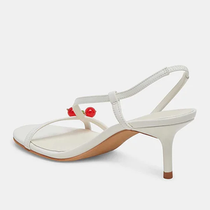 Nuevas Sandalias Elegantes de Tacón Bajo con Punta Cuadrada Blancas para Mujer - Product Image 4