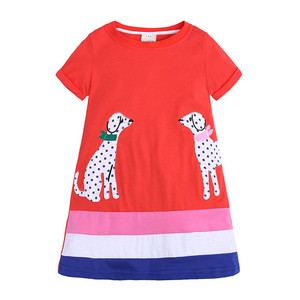 Nuevo Vestido de Verano para Bebé Niña, Estilo Informal de Algodón con Parche de Dibujos Animados, Manga Corta - Product Image 3