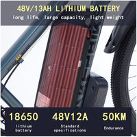 Vélo électrique de montagne de haute qualité, entrepôt UE, 29 pouces, alliage d'aluminium, 48V13Ah1000W, 21 vitesses, fourche amortie, VTT, E-bike