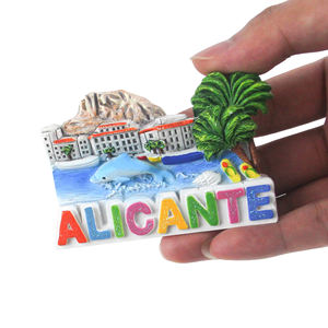 Aimant de réfrigérateur en résine personnalisé, souvenir de la <span class=keywords><strong>ville</strong></span> de Benalmadena, aimants de réfrigérateur promotionnels, souvenir touristique d'Alicante - Product Image 3