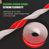 Venta al por mayor protectores de esquinas de silicona blanca Tira protectora de borde adhesivo para mesas transparente suave con servicio de procesamiento de corte