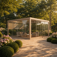 Pergola en aluminium imperméable avec toit à lames motorisé, écologique, personnalisable, pour balcon, certifiée CE