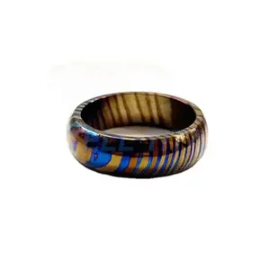 Anillos de moda de titanio personalizados, anillos de titanio de Damasco, joyería para hombres