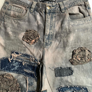 DiZNEW Guangzhou - Jeans de Hombre al por Mayor, Estilo Vintage con Parches, Talla Grande 4XL, Jeans de Pierna Ancha para Hombre - Product Image 4