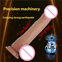 Teleskopischer Realistischer Weicher Umweltfreundlicher Silikon-ABS 100% Wasserdichter Dildo Vibrator mit Fernbedienung und Heizfunktion Strap-on Sexspielzeug