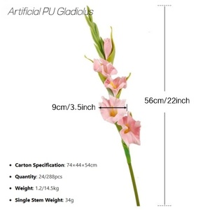 22ft <span class=keywords><strong>2026</strong></span> İlkbahar Yeni Gelenler Yapay PU Gerçekçi Gladiolus Su Geçirmez İskandinav Tarzı Düğün Sevgililer Günü Ev Vazosu - Product Image 5