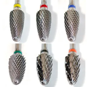Super Cut Carbide Nail <b>Drill</b> <b>Bits</b> Milling Cutter Flame Pro Sharp Durable Hard Gel Grinding Polishing Manicure Salon Tools 3/32" - Product Image 1
