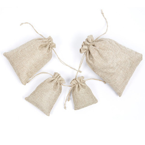 High Quality New Design Durable Linen <b>Burlap</b> Custom logo Promotional Jute Drawstring Bags Customized Size Drawstring Gift Bags - Product Image 3