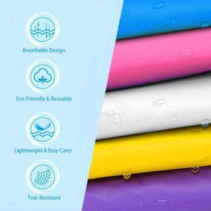 Thicker Lightweight Waterproof Windproof EVA Reusable Fashionable Gray <b>Raincoat</b> for Kids Outdoor Camping - Product Image 3