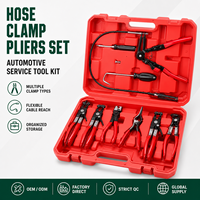 Kit de 9 Piezas de Alicates para Remover Abrazaderas de Mangueras, para Reparación de Tuberías de Combustible y Agua en Automóviles, Herramientas Manuales para Mantenimiento de Motores, Suministro de Fábrica