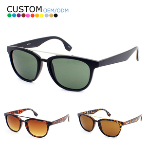 Hot Seller Trendy Women Custom LOGO Luxury Vintage Retro Double Bridge Men <b>Sunglasses</b> - Product Image 1