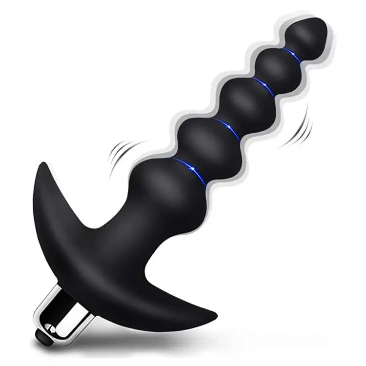 Vibrierende Anal perlen Butt Plug Flexibles Silikon 10 Vibrations modi Graduiertes Design Anal Sexspielzeug Wasserdichter Bullet Vibrator