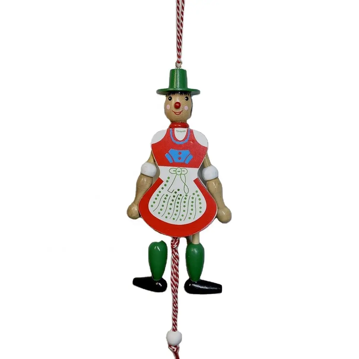 Venta al por mayor de marionetas de madera hechas a mano de buena calidad Pinocho Push Puppet