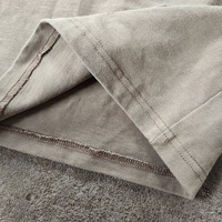 T-shirts pour hommes Streetwear de haute qualité, coupe carrée et courte, avec poches, strass, effet vintage, délavé à l'acide, vieilli et décoloré par le soleil