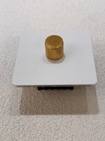 Variateur de lumière bipolaire à semi-conducteurs 10A 300W 86 250V, interrupteur mural à bascule doré, blanc, en acier inoxydable de luxe, norme française européenne EU/UK
