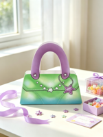Sac cadeau personnalisé en forme de sac à main avec motif étoile et chaîne, mignon sac à bonbons pour anniversaire d'enfants, Pâques et cadeaux de fêtes