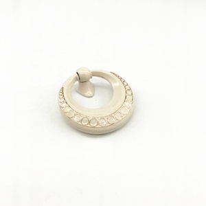 Handle and <strong>Knob</strong> CHINA CX248 Furniture Euro Style <strong>White</strong> Gold Kitchen Bathroom Wardrobe Ring Pull <strong>Knob</strong> - Product Image 2