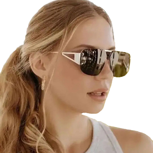 ADE WU STY9519A gafas de sol de conducción de aviación degradado medio marco gafas de piloto cuadradas mujeres gafas de sol de gran tamaño con remaches de Metal - Product Image 1