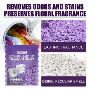 Perles <span class=keywords><strong>de</strong></span> parfum lavande Eelhoe anti-bactériennes, anti-acariens, anti-odeurs et anti-taches, parfum floral, préservant la fraîcheur des vêtements, pour le lavage du linge - Product Image 5
