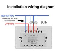 Interrupteur mural intelligent WiFi UBARO 118 à écran tactile 4 gangs, nécessitant une neutre, ABS 240V Brésil, compatible Alexa Google Home Yandex Alice Smart Life