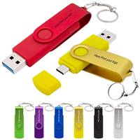 Disk memori USB 3.0 tipe-c, stik jempol Dual Flash Drive 32GB 64GB 128GB 256GB 512GB untuk ponsel kapasitas Ultra tinggi
