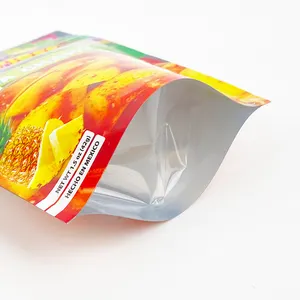 Kustom dicetak segel panas aluminium Foil pembekuan kering skitties permen Doypack berdiri kantong kemasan makanan tas dengan jendela bening