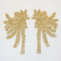 Applique de col en strass blancs scintillants pour robe de danse et robe de soirée, accessoire vestimentaire