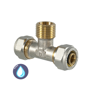 Raccord de compression en T mâle haute pression avec filetage NPT pour tuyau en laiton de 50mm CPVC cuivre acier inoxydable Zinc-20X1/2X20" - Product Image 3