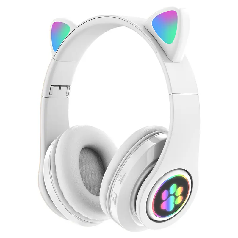 High Fashion Cute Cat Ear Design STN-28 Wireless Blue-tooth Headset Perfect Sound Aftershock Bone Conduction Headphones