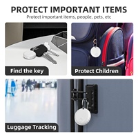 Traceur GPS intelligent certifié MFi Airtags, dispositif de positionnement en temps réel, mini localisateur personnel en plastique pour animaux, voitures, enfants, portefeuilles, avec application