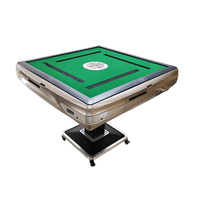 Table de Mahjong Pliante en Plastique de Luxe de Haute Qualité, Qualité Casino Professionnelle, 2 Jeux de Tuiles de Mahjong 2 Couleurs pour le Divertissement