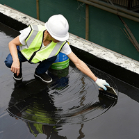 Revêtement liquide acrylique auto-adhésif imperméable pour toitures et murs, haute élasticité, scellant pour tuiles, application industrielle au pinceau