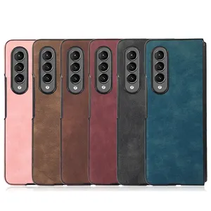 High Quality PU Leather Phone Case For Samsung Galaxy Z Fold 5 Soft TPU Phone Cover