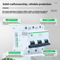 Disjoncteur miniature Schneider R9 C120H pour usage domestique, interrupteur d'air, courant nominal élevé, protection contre les surtensions, les courts-circuits et les surcharges