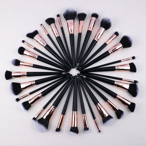 Juego de 34 Brochas de Maquillaje de Pelo Sintético de Alta Calidad con Logotipo Personalizado, Mango de Madera Compuesta No <span class=keywords><strong>Cruel</strong></span>, para Teatro y Uso Diario - Product Image 6