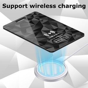 Traceur de bagages et de portefeuilles fin à chargement sans fil, carte de suivi rechargeable compatible avec iOS Find My et Android Find Hub - Product Image 4