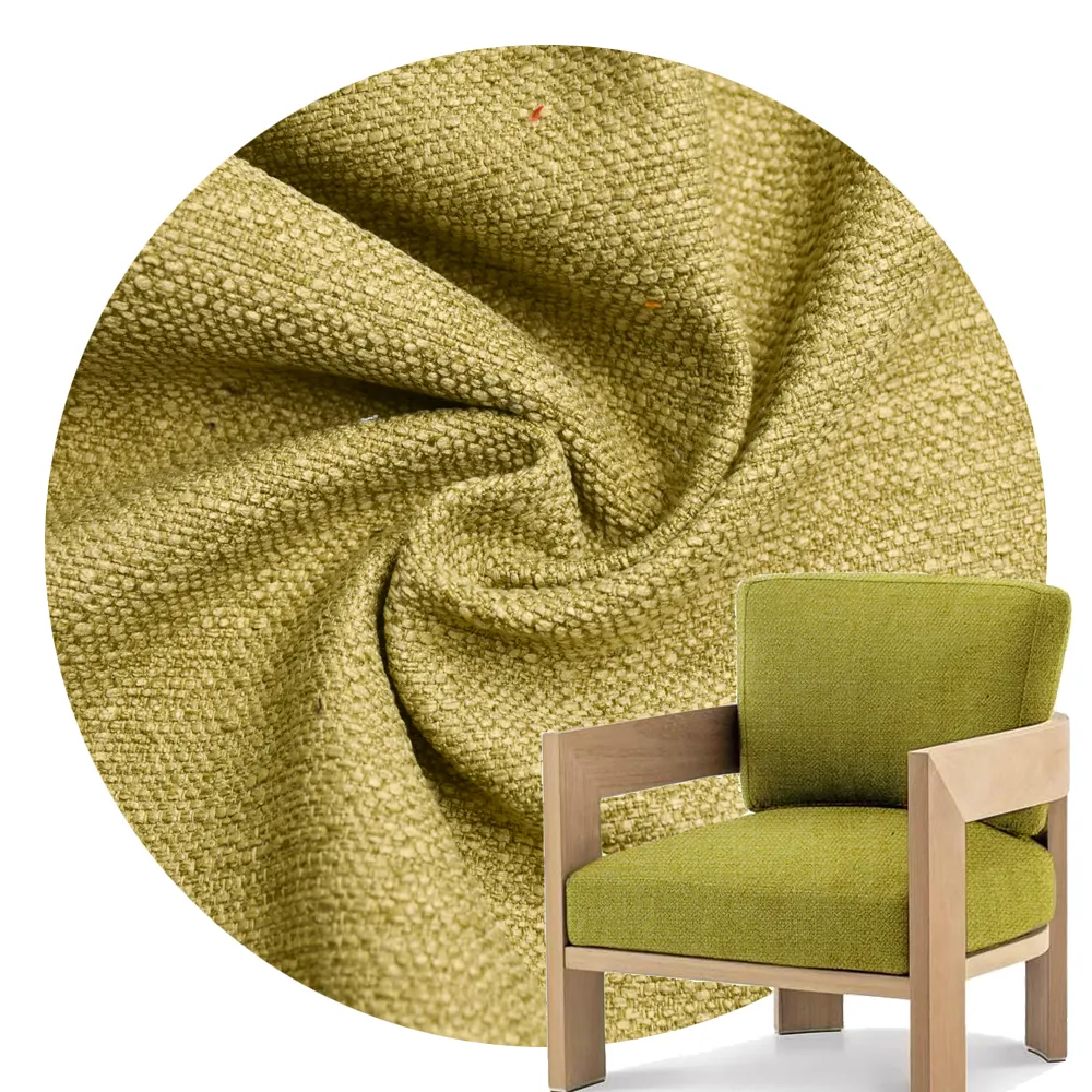 ผ้าลินินแบบทอสำหรับเก้าอี้โซฟาผ้าโพลีเอสเตอร์พิมพ์100%