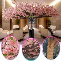 Personnalisable fait à la main 2.4m Faux cerisier faux cerisier arbre de fleurs de cerisier pour centre commercial Restaurant intérieur paysage Design d'intérieur