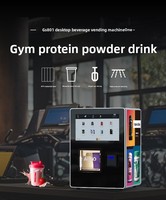 Mesin Penjual Protein Bubuk Otomatis GS801 dengan Pemanas & Pendingin Terintegrasi, Warna Hitam, Asal Cina, Mendukung ODM/OEM