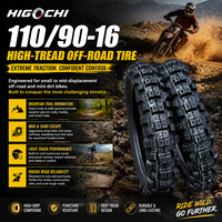 Ban Retro 110/90-16 Tahan Lama untuk Sepeda Motor Trail, Latihan Remaja, Ban Motor Off-Road, Karet Alami, Ban Tubeless, Peningkatan Terbaru