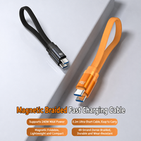 Câble USB C magnétique 240W, charge rapide, type C vers type C, cordon de charge tressé, USB-C vers USB-C pour smartphone, tablette, ordinateur portable