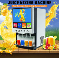 Distributeur automatique de boissons réfrigérées rapides pour restaurants de restauration rapide, bars, clubs, commerces de détail, 4 boissons, cola, fanta, jus, boissons gazeuses
