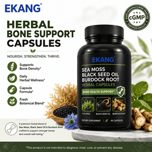 US cGMP Factory Sea Moss Black Seed Oil Burdock Root Herbal Bone Support Capsules Dietary <b>Supplement</b> 90 Capsules - Product Image 1
