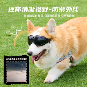 Nouvelles lunettes stylées pour animaux de compagnie, lunettes de protection UV réglables, lunettes de soleil pour chiens, en stock et en gros. - Product Image 1