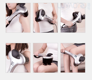 Martillo masajeador corporal de percusión manual, máquina para la circulación sanguínea con calefacción de dos cabezales - Product Image 2